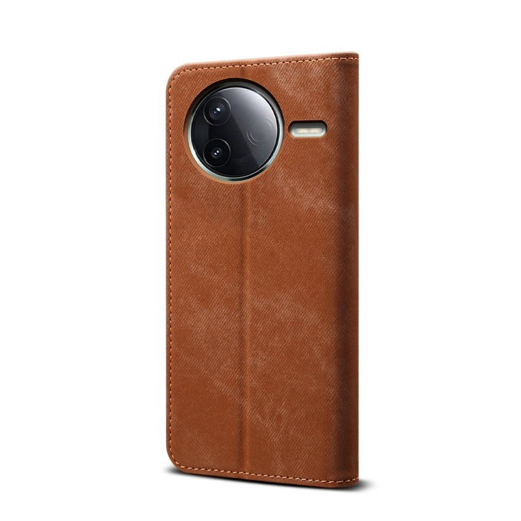 For Redmi K80 Pro / Xiaomi Poco F7 Ultra Denim Texture Casual Style Horizontal Flip Leather Case