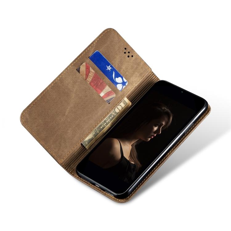 For Redmi Note 14 Pro+ 5G Denim Texture Casual Style Horizontal Flip Leather Case