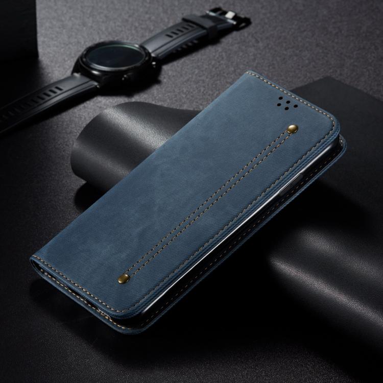For Redmi Note 14 Pro+ 5G Denim Texture Casual Style Horizontal Flip Leather Case