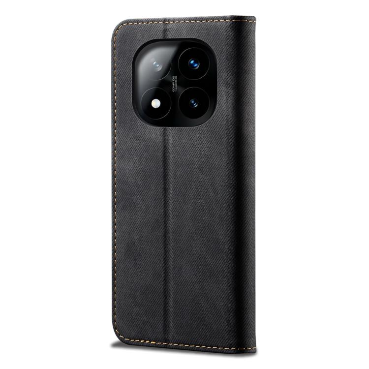 For Redmi Note 14 Pro+ 5G Denim Texture Casual Style Horizontal Flip Leather Case