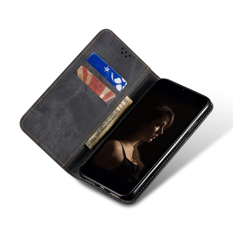 For Redmi Note 14 Pro+ 5G Denim Texture Casual Style Horizontal Flip Leather Case