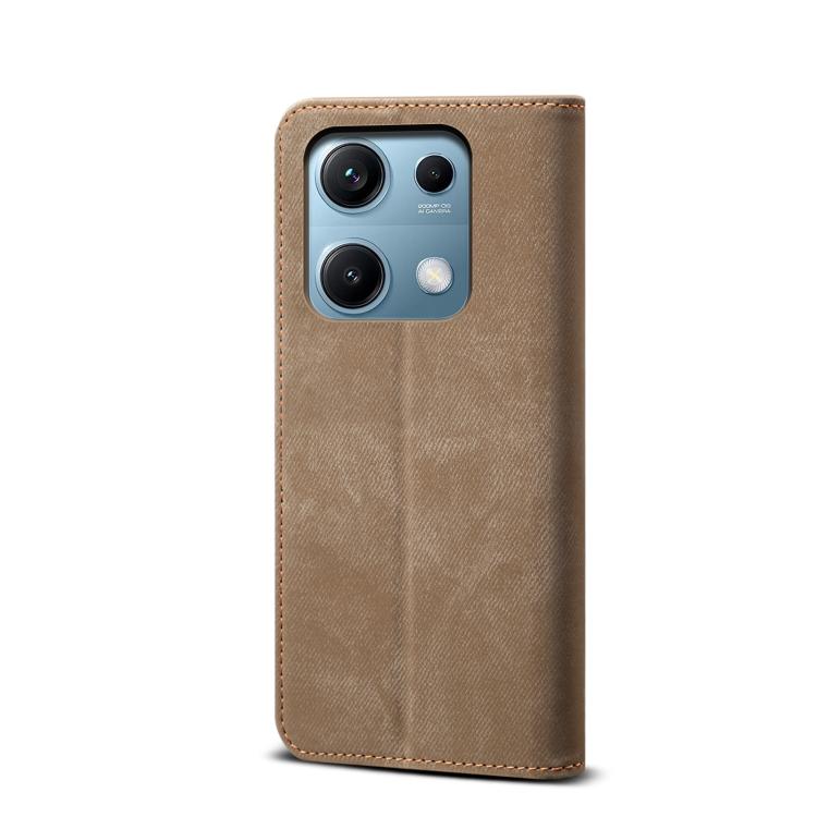 For Redmi Note 14S 4G Denim Texture Casual Style Horizontal Flip Leather Case