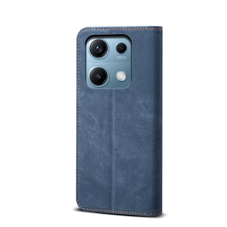 For Redmi Note 14S 4G Denim Texture Casual Style Horizontal Flip Leather Case