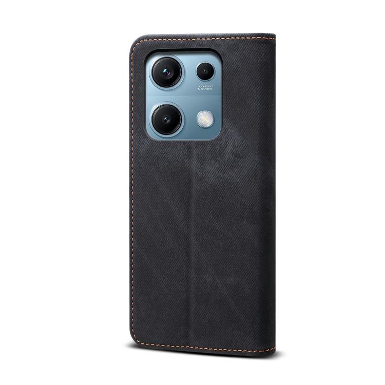 For Redmi Note 14S 4G Denim Texture Casual Style Horizontal Flip Leather Case