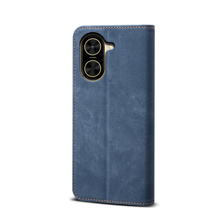 For Redmi A5 4G 171.7mm / Poco C71 Denim Texture Casual Style Horizontal Flip Leather Case