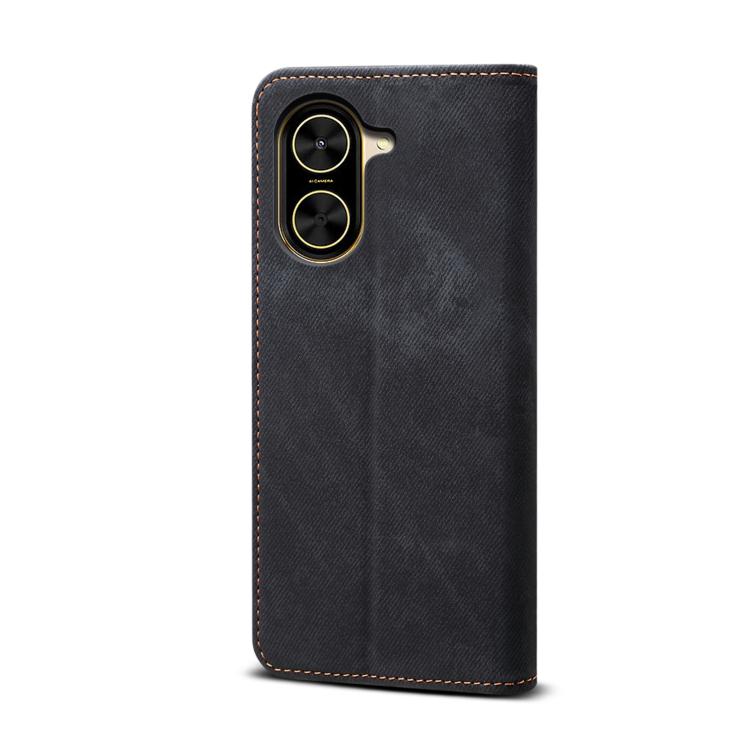 For Redmi A5 4G 171.7mm / Poco C71 Denim Texture Casual Style Horizontal Flip Leather Case