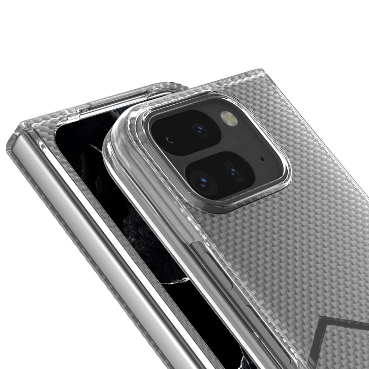 For Google Pixel 9 Pro Fold Wave Pattern Transparent Frosted Phone Case