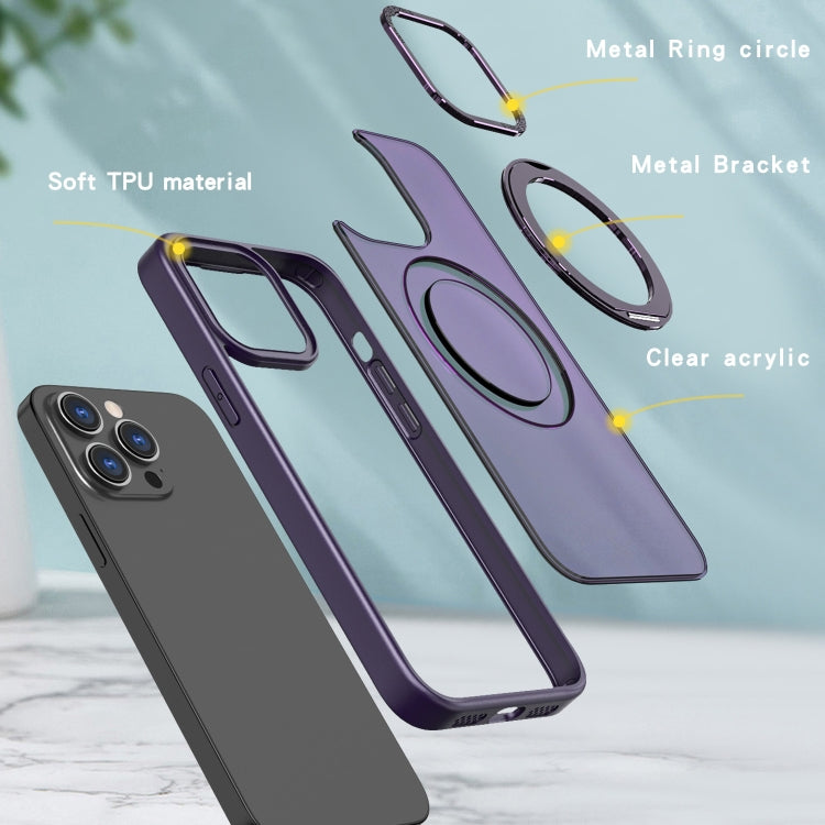 For iPhone 14 Pro Wing Series MagSafe Magnetic Ring Holder Phone Case