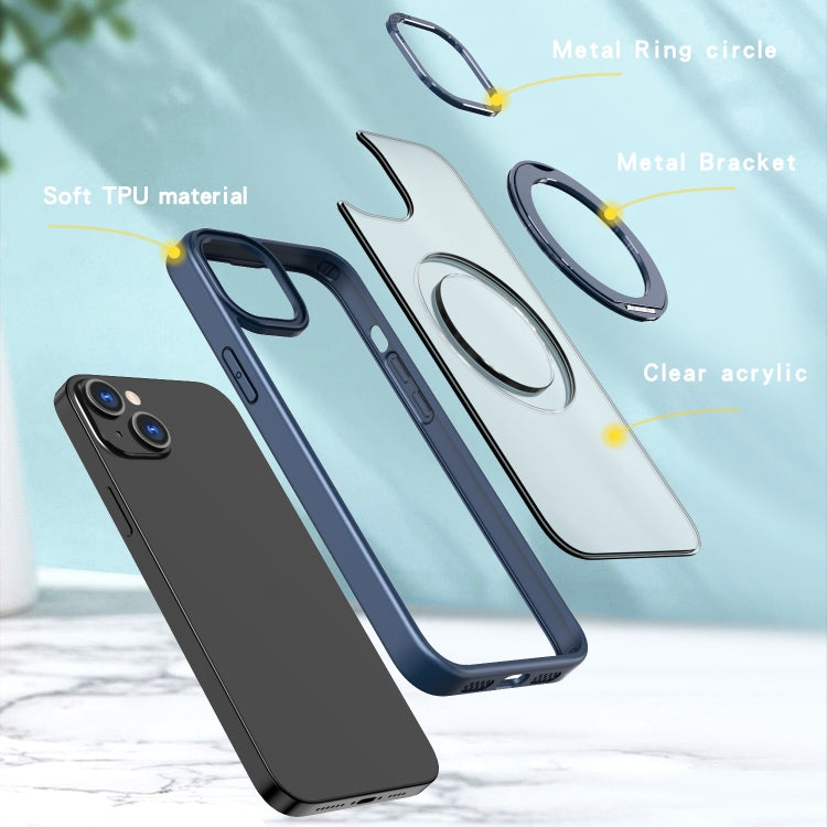 For iPhone 14 Plus Wing Series MagSafe Magnetic Ring Holder Phone Case