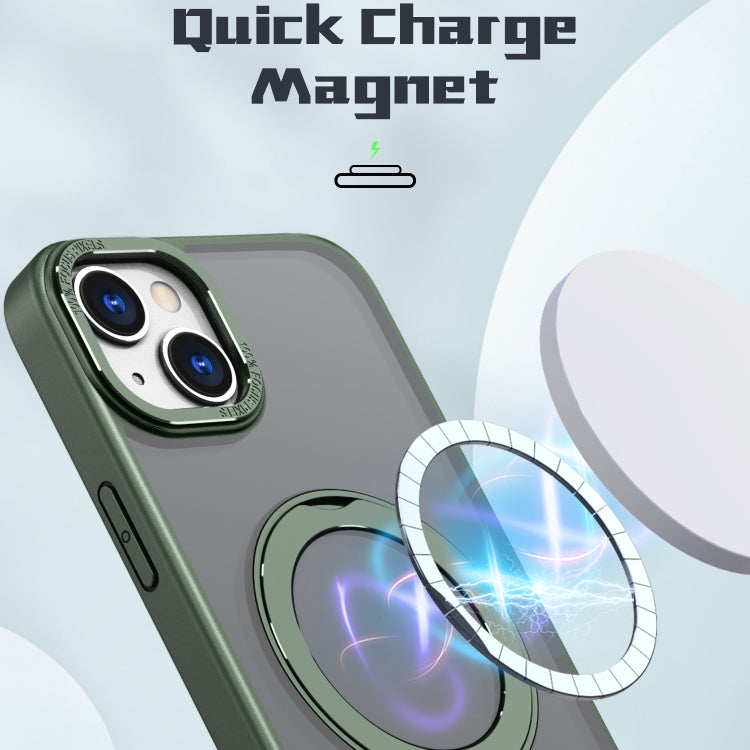 For iPhone 14 Plus Wing Series MagSafe Magnetic Ring Holder Phone Case