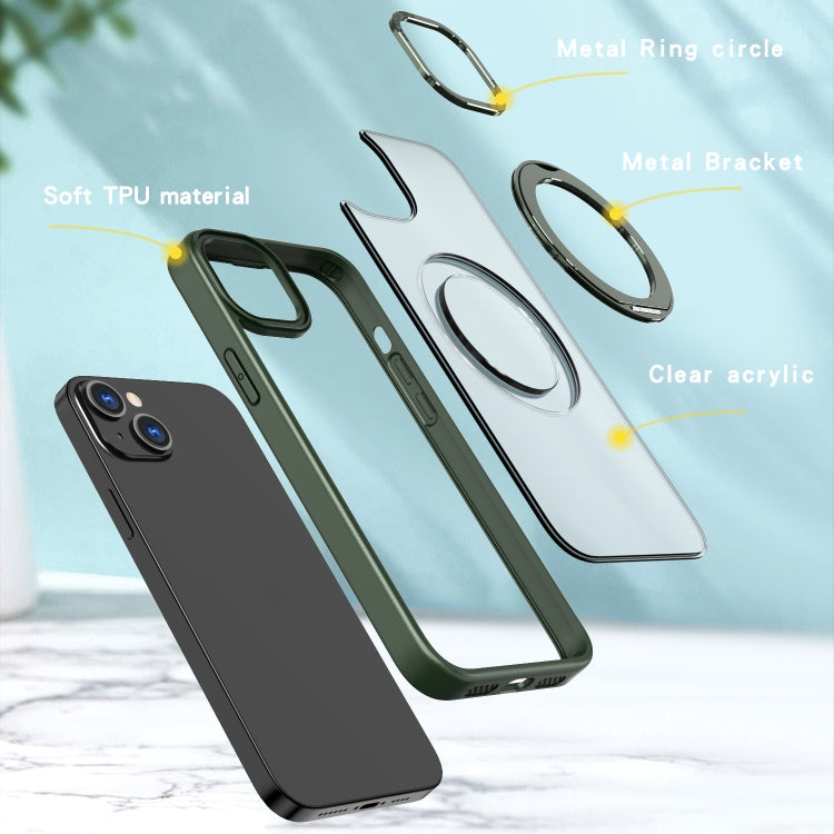 For iPhone 14 Plus Wing Series MagSafe Magnetic Ring Holder Phone Case