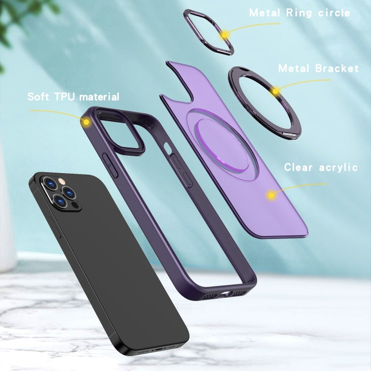 For iPhone 13 Pro Wing Series MagSafe Magnetic Ring Holder Phone Case