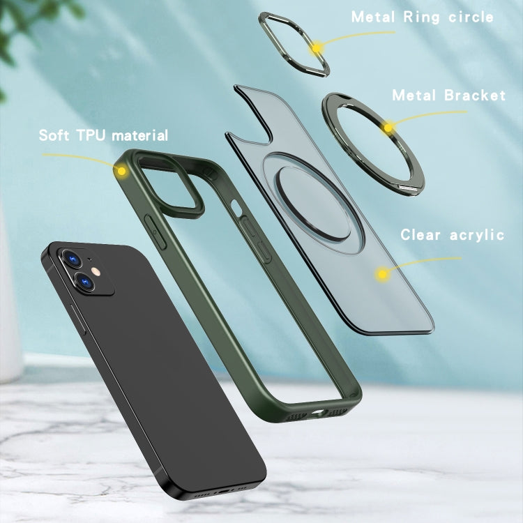 For iPhone 12 Wing Series MagSafe Magnetic Ring Holder Phone Case