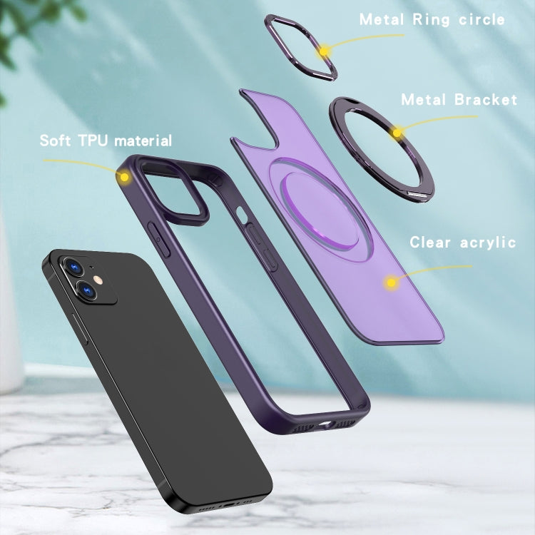 For iPhone 12 Wing Series MagSafe Magnetic Ring Holder Phone Case