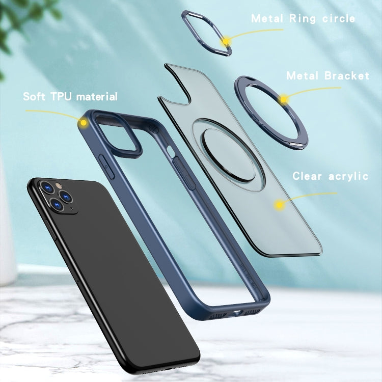 For iPhone 11 Pro Max Wing Series MagSafe Magnetic Ring Holder Phone Case