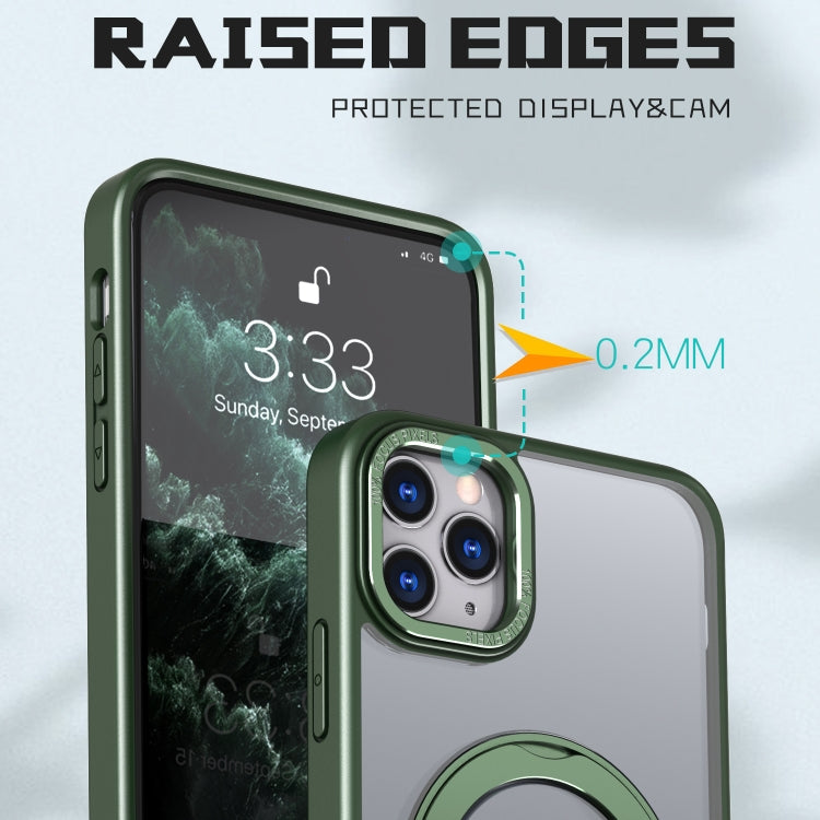 For iPhone 11 Pro Max Wing Series MagSafe Magnetic Ring Holder Phone Case