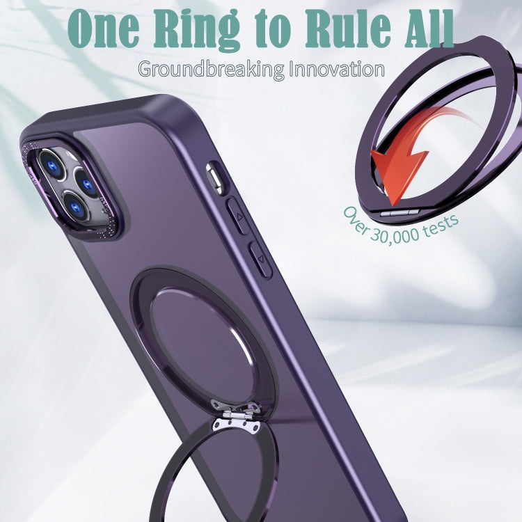 For iPhone 11 Pro Max Wing Series MagSafe Magnetic Ring Holder Phone Case