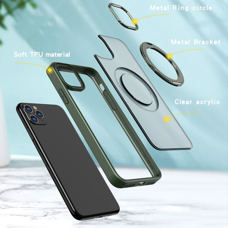 For iPhone 11 Pro Wing Series MagSafe Magnetic Ring Holder Phone Case