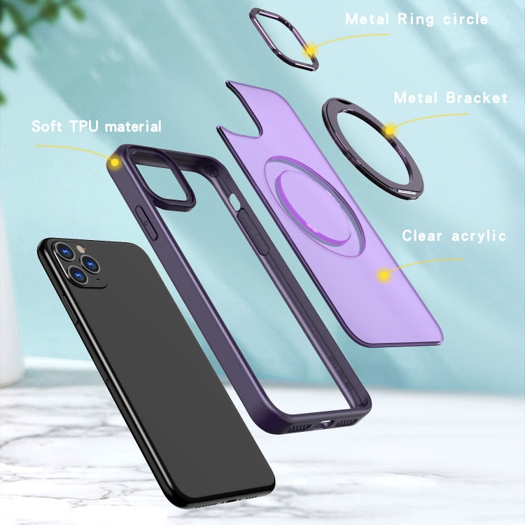 For iPhone 11 Pro Wing Series MagSafe Magnetic Ring Holder Phone Case