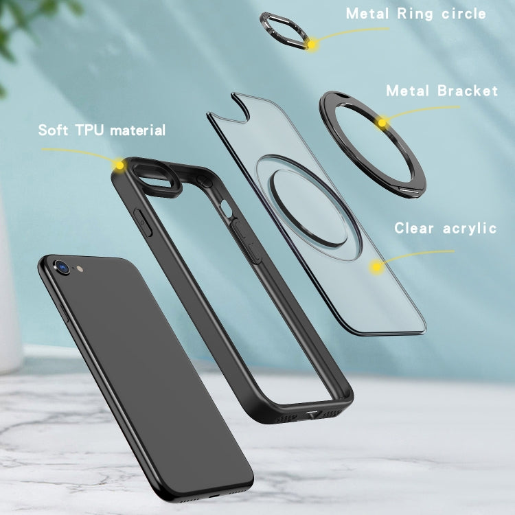 For iPhone SE 2022 / 2020 / 8 / 7 Wing Series MagSafe Magnetic Ring Holder Phone Case