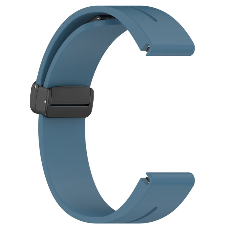 For Garmin Fenix 7X Magnetic Folding Black Buckle Silicone Watch Band