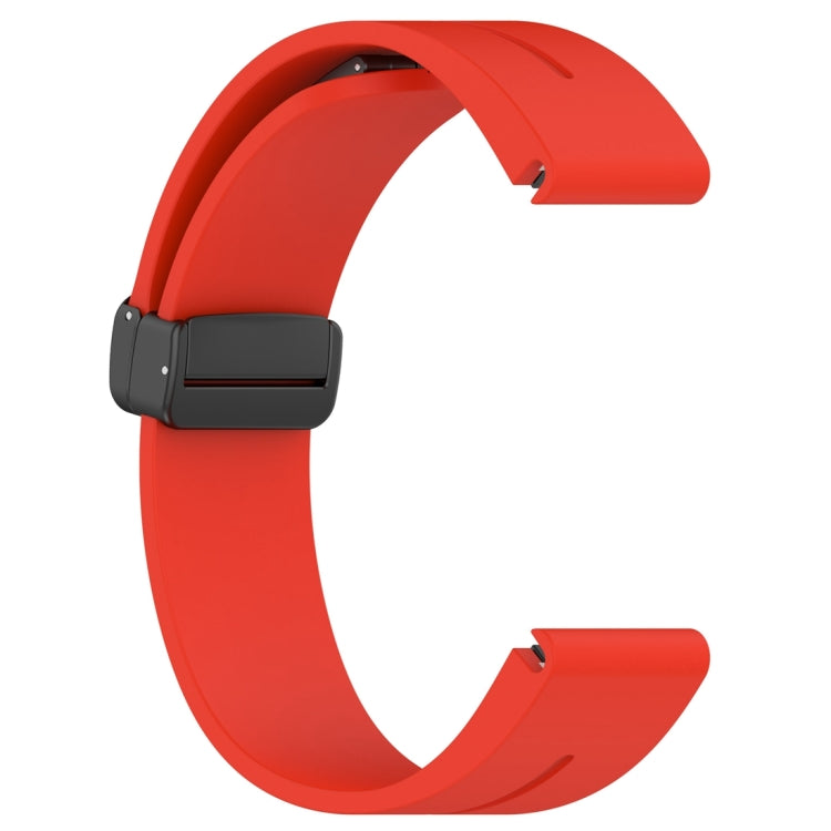 For Garmin Fenix 7X Magnetic Folding Black Buckle Silicone Watch Band