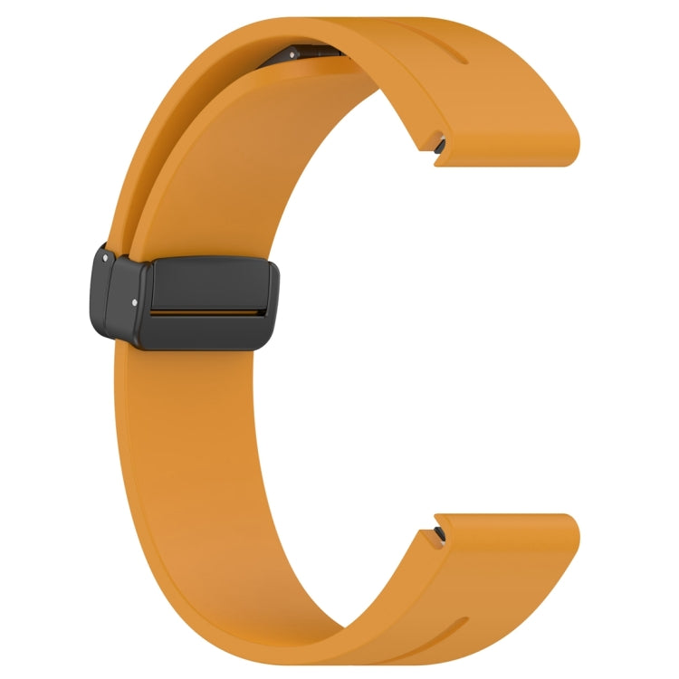 For Garmin Fenix 7 Magnetic Folding Black Buckle Silicone Watch Band