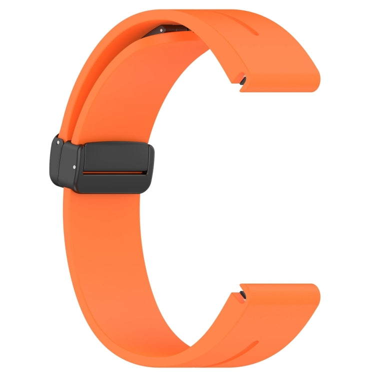 For Garmin Fenix 7 Magnetic Folding Black Buckle Silicone Watch Band