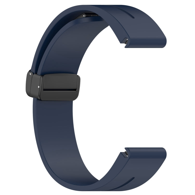 For Garmin Fenix 7 Magnetic Folding Black Buckle Silicone Watch Band