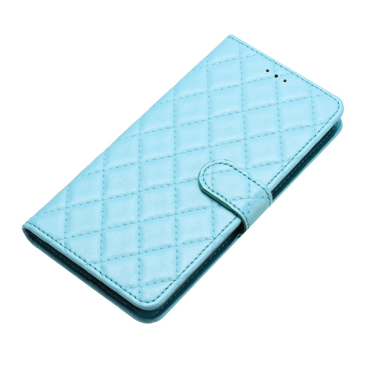 For iPhone 16 Pro Rhombus Lattice Texture Leather Phone Case