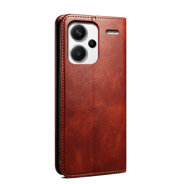 For Redmi Note 13 Pro+ Oil Wax Crazy Horse Texture Leather Phone Case