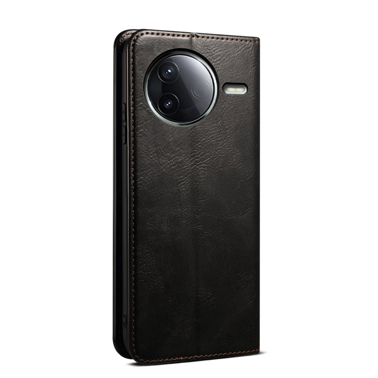 For Redmi K80 / Xiaomi Poco F7 Pro Oil Wax Crazy Horse Texture Leather Phone Case