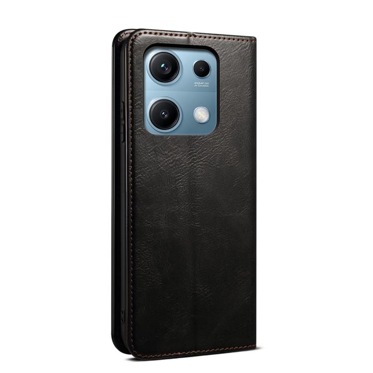 For Redmi Note 14S 4G Oil Wax Crazy Horse Texture Leather Phone Case