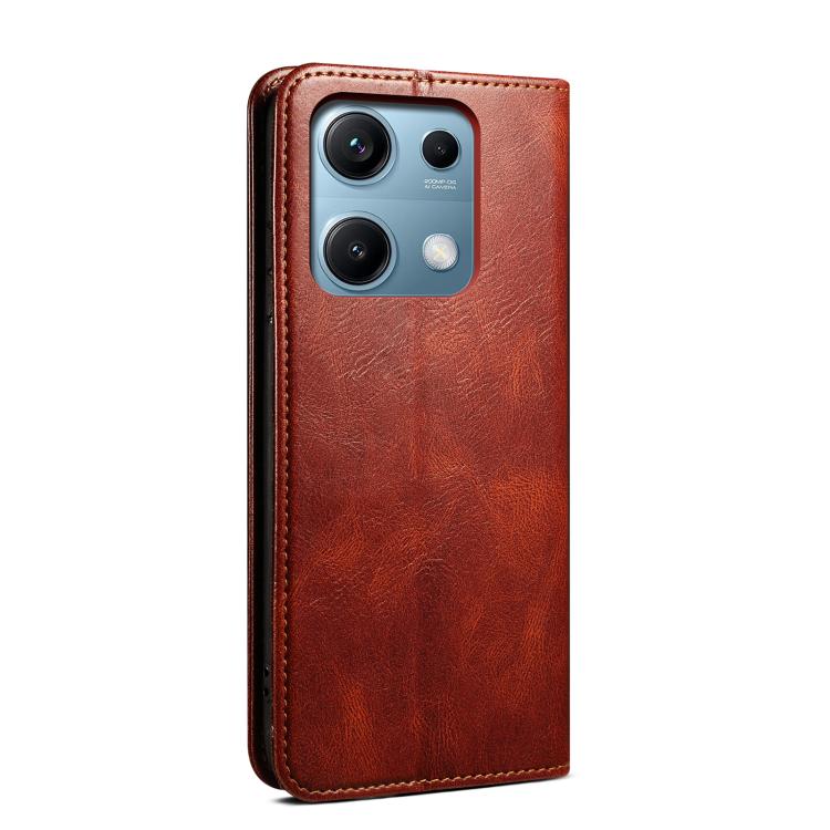 For Redmi Note 14S 4G Oil Wax Crazy Horse Texture Leather Phone Case