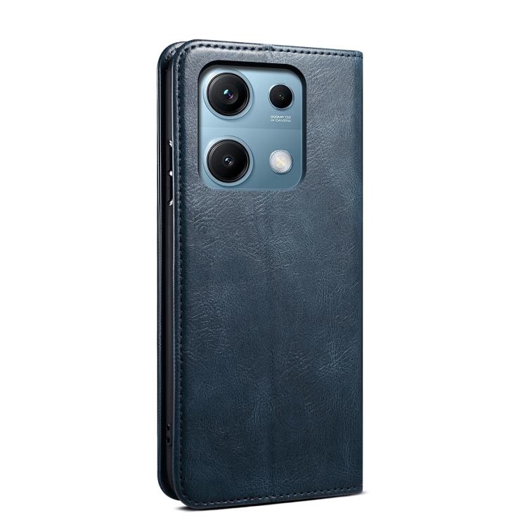 For Redmi Note 14S 4G Oil Wax Crazy Horse Texture Leather Phone Case