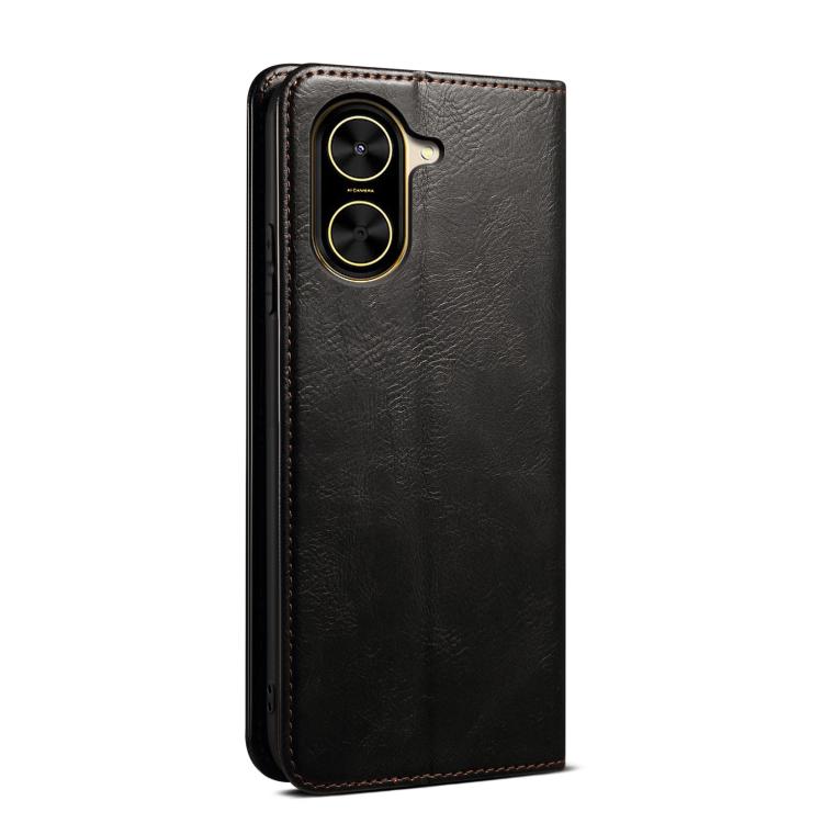 For Redmi A5 4G 171.7mm / Poco C71 Oil Wax Crazy Horse Texture Leather Phone Case
