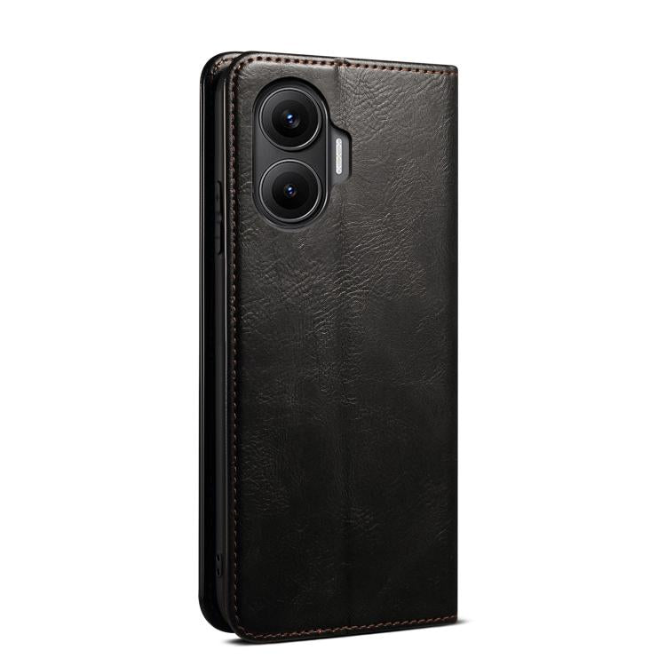 For Redmi Turbo 4 Pro Oil Wax Crazy Horse Texture Leather Phone Case
