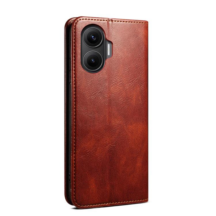 For Redmi Turbo 4 Pro Oil Wax Crazy Horse Texture Leather Phone Case