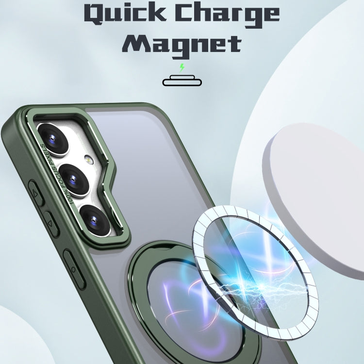 For Samsung Galaxy S24+ 5G Wing Series MagSafe Magnetic Ring Holder Phone Case