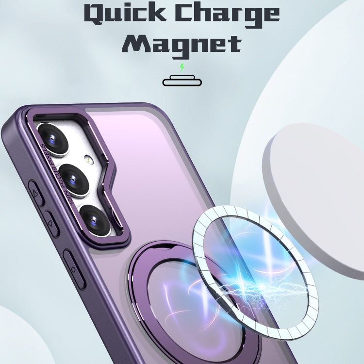 For Samsung Galaxy S24+ 5G Wing Series MagSafe Magnetic Ring Holder Phone Case