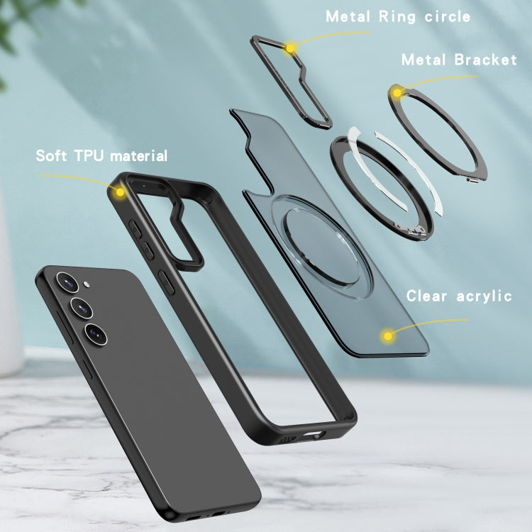 For Samsung Galaxy S23+ 5G Wing Series MagSafe Magnetic Ring Holder Phone Case