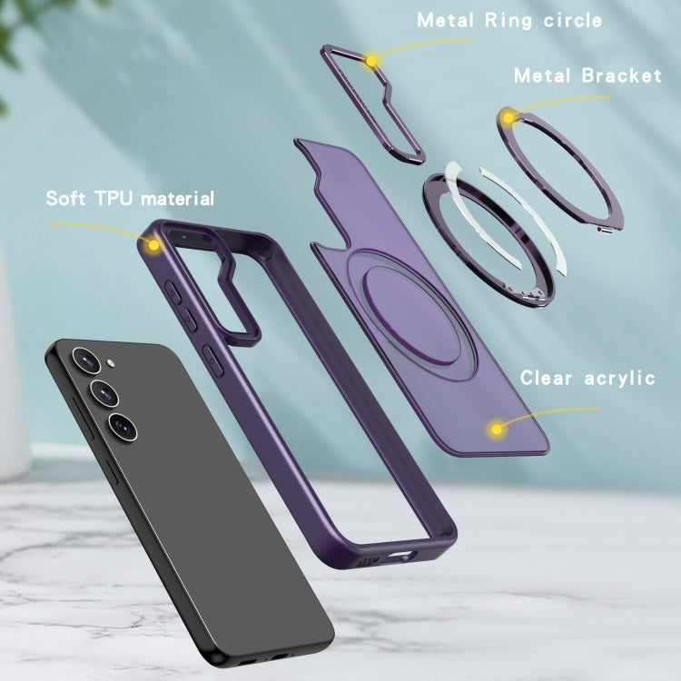 For Samsung Galaxy S23+ 5G Wing Series MagSafe Magnetic Ring Holder Phone Case