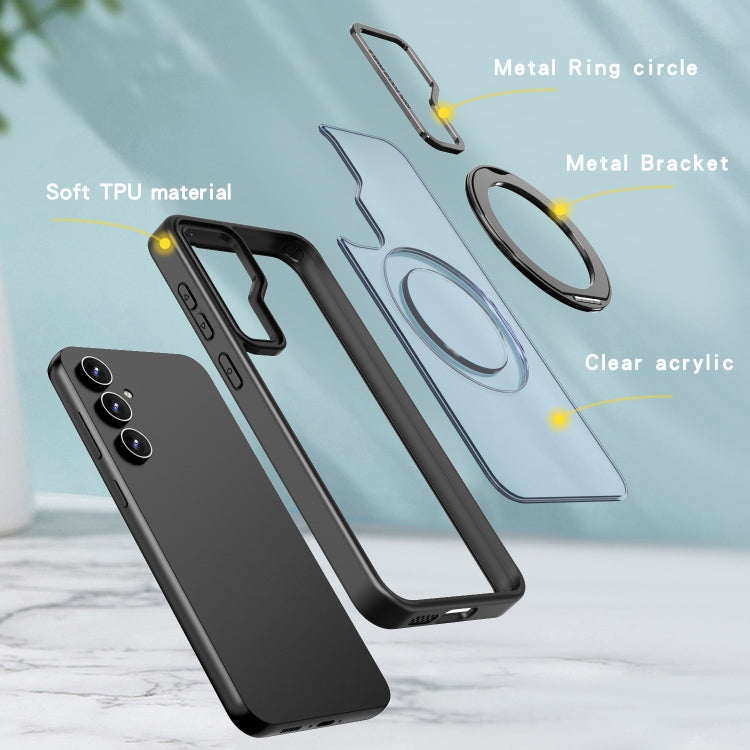 For Samsung Galaxy S23 FE 5G Wing Series MagSafe Magnetic Ring Holder Phone Case