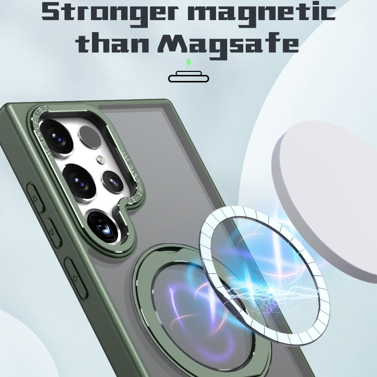 For Samsung Galaxy S22 Ultra 5G Wing Series MagSafe Magnetic Ring Holder Phone Case