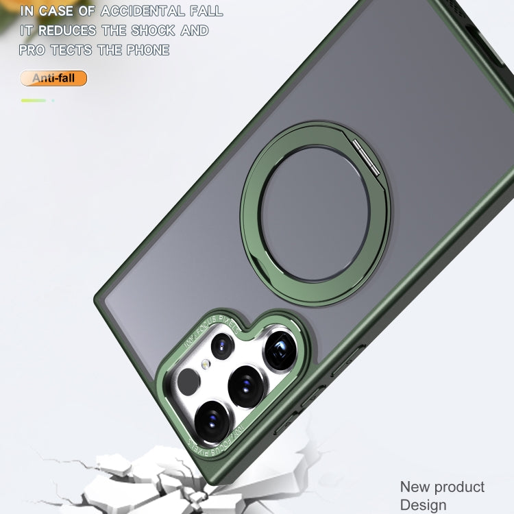 For Samsung Galaxy S22 Ultra 5G Wing Series MagSafe Magnetic Ring Holder Phone Case