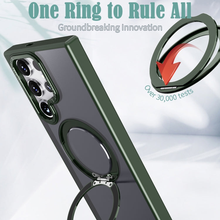 For Samsung Galaxy S22 Ultra 5G Wing Series MagSafe Magnetic Ring Holder Phone Case