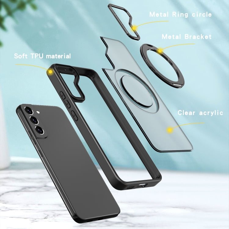 For Samsung Galaxy S22+ 5G Wing Series MagSafe Magnetic Ring Holder Phone Case