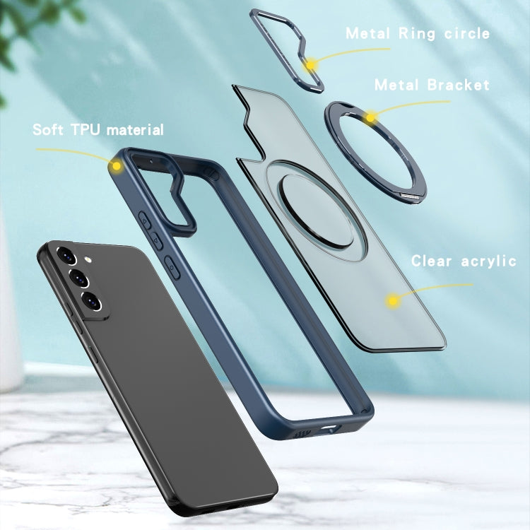 For Samsung Galaxy S22+ 5G Wing Series MagSafe Magnetic Ring Holder Phone Case