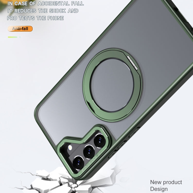For Samsung Galaxy S22+ 5G Wing Series MagSafe Magnetic Ring Holder Phone Case