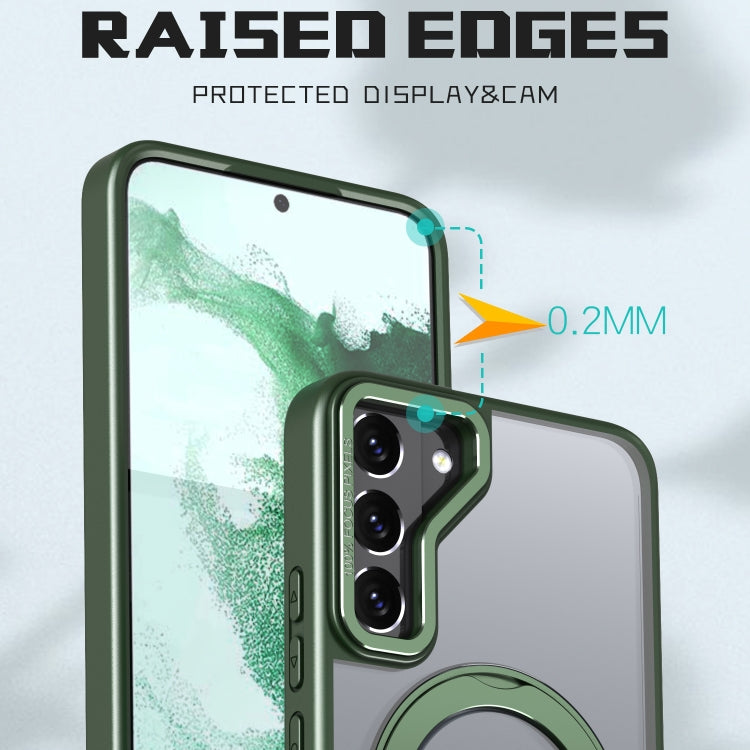 For Samsung Galaxy S22+ 5G Wing Series MagSafe Magnetic Ring Holder Phone Case